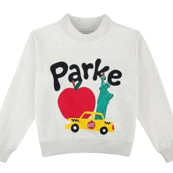 PARKE NYC Logo Mockneck Sweatshirt - Picture 2 of 4